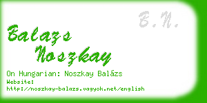 balazs noszkay business card